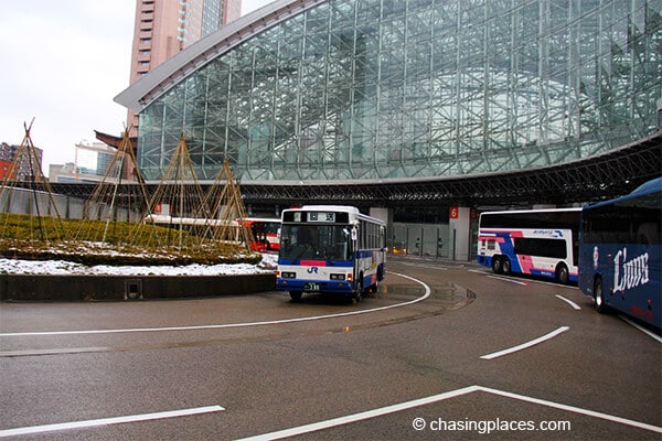 We took Kanazawa's public buses around the city