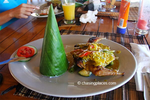One of the lunches at Rinjani Lodge, Senaru Lombok
