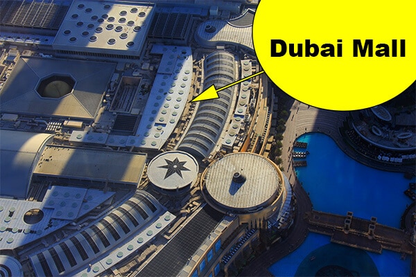 A bird-eye view from the Burj Khalifa's Viewing Platform
