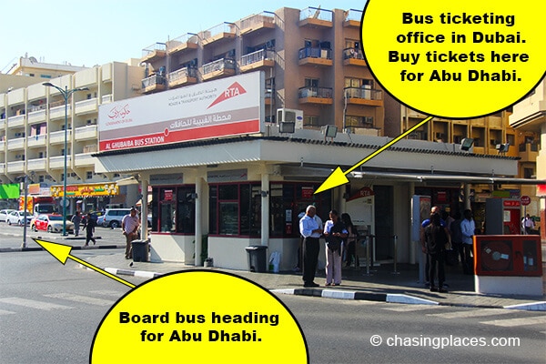 The Bus Ticket Office at Al Ghubaiba Station. 