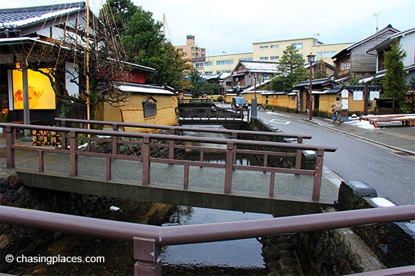 Some of Kanazawa's neighbourhoods have nice waterways