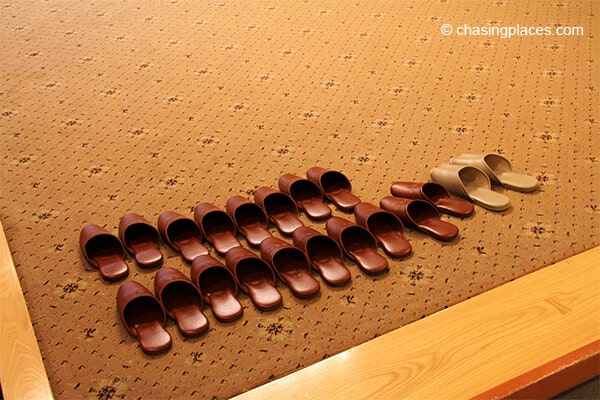 Each guest at our ryokan was provided with a pair of slippers upon checking in