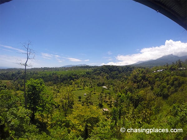 A beautiful view from a property in senaru near mount rinjani