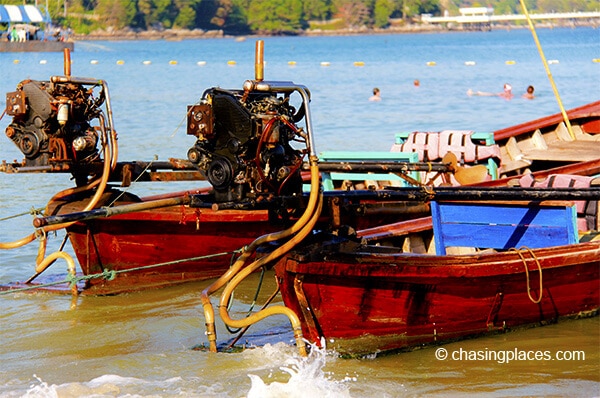 Boats Patong Beach Phuket Thailand