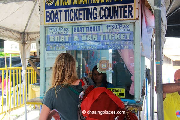 The ticket office departing from Boracay to Kalibo 