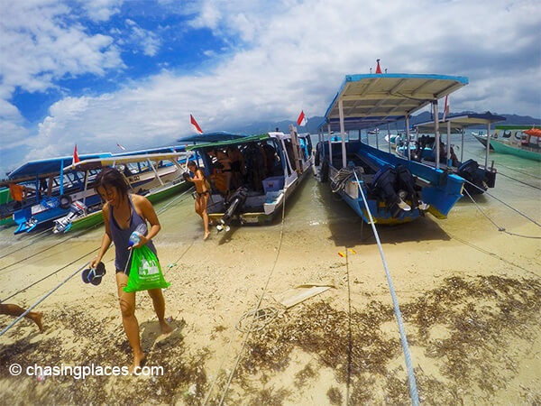 Boat tours is a very common activity on Gili Trawangan..
