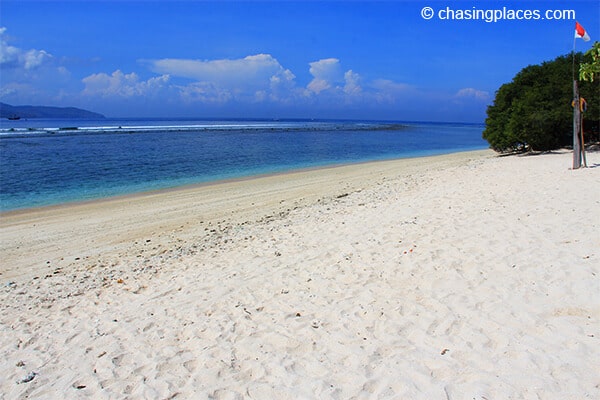 The beautiful sand of Gili Trawangan