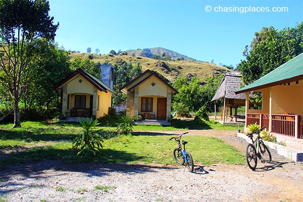 The look of our accommodation from the outside. That BMX bike you see in the picture is what drove through town - not my finest moment..