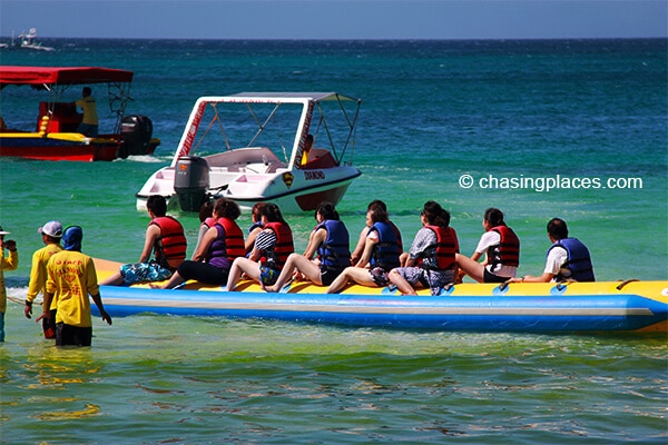 Banana boats are also popular on Boracay