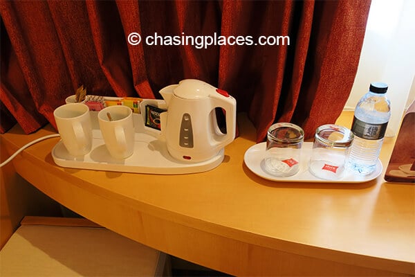 Complimentary tea and coffee.
