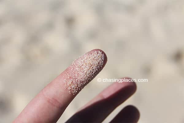 A look at the fine sand on Ilig-Iligan.