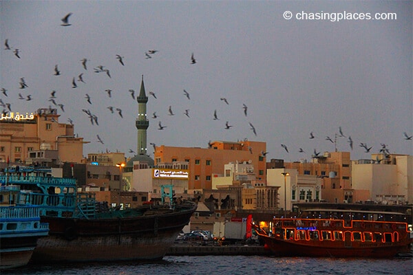 The beautiful Dubai Creek with Deira in the background. 