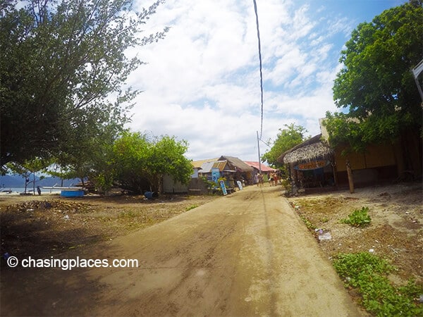 The road around Gili Air