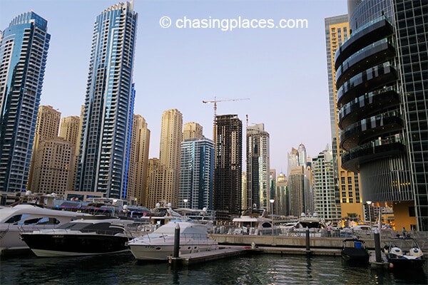 The famous Dubai Marina during the day