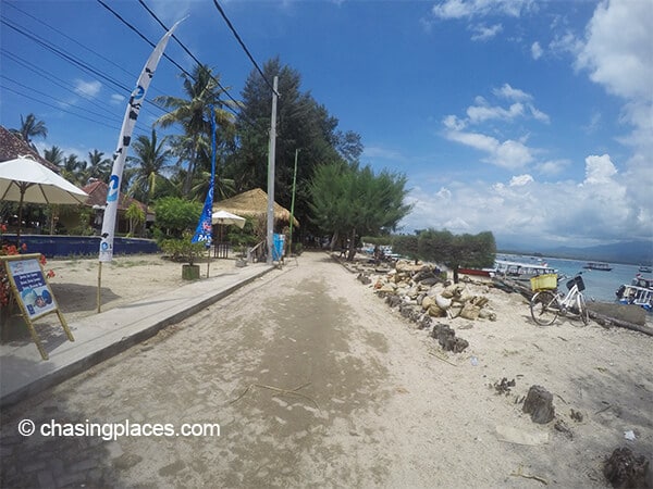 A look at the coast of Gili Air