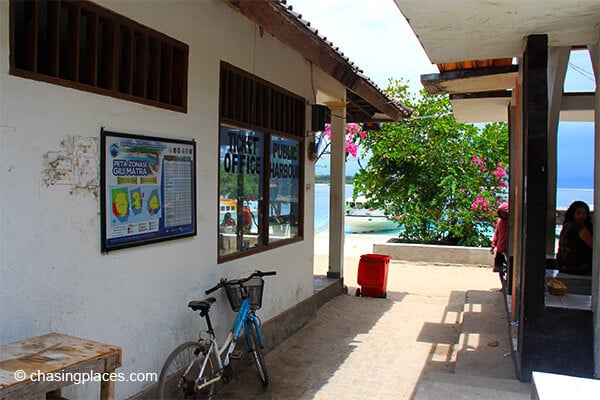 The ticket office on Gili Trawangan.